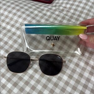 Quay Australia Black Sunglasses with Gold Frame